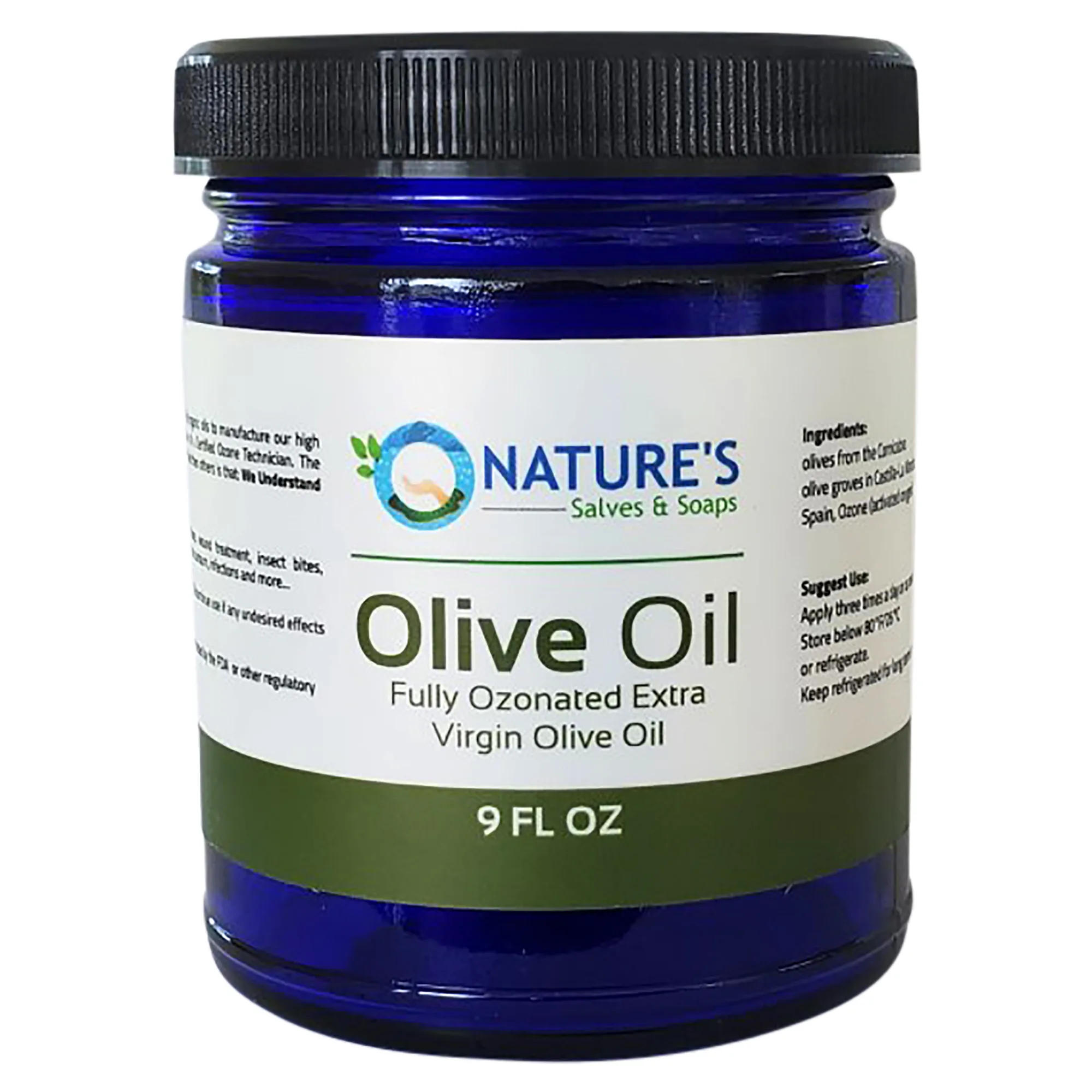 9 Oz Jar of Ozonated Organic Olive Oil