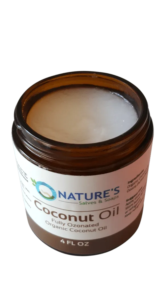 4 oz. Ozonated Coconut Oil - Open Jar